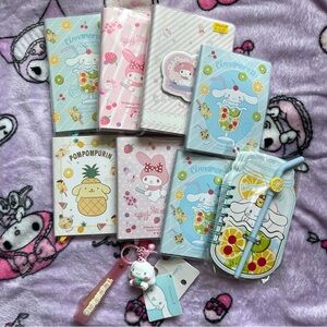 My Melody, Cinnamoroll, Pompompurin Journal/Notebook Bundle